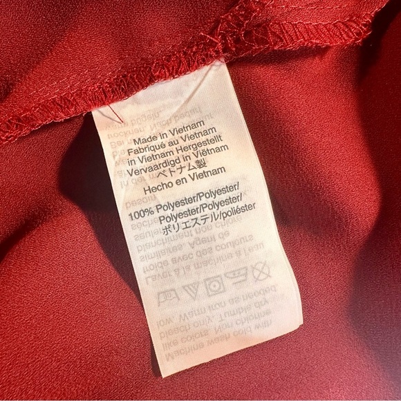NWOT J. Crew Factory Mercantile Burgundy Red ‘Bow-Sleeve’ Top Size 4 - Picture 12 of 14